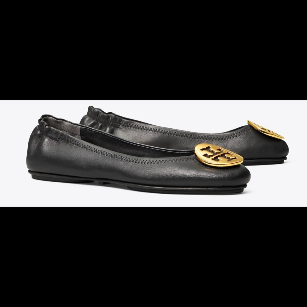 Tory Burch ballet flats - black and gold